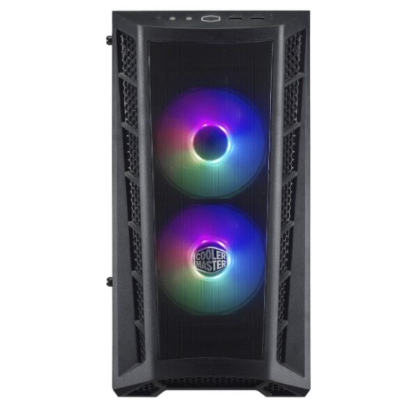 GABINETE MASTERBOX MB311L ARGB - LATERAL EM VIDRO TEMPERADO - 2 FANS FRONTAL TELA - MCB-B311L-KGNN-S02