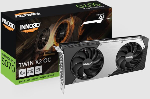 GPU INNO3D GEFORCE RTX 5070 TWIN X2 OC 12GB 192BITS GDDR7 N50702-12D7X-195064N