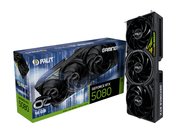 PLACA DE VIDEO PALIT GEFORCE RTX 5080 GAMINGPRO 16GB 256 BITS OC NE75080S19T2-GB2031A