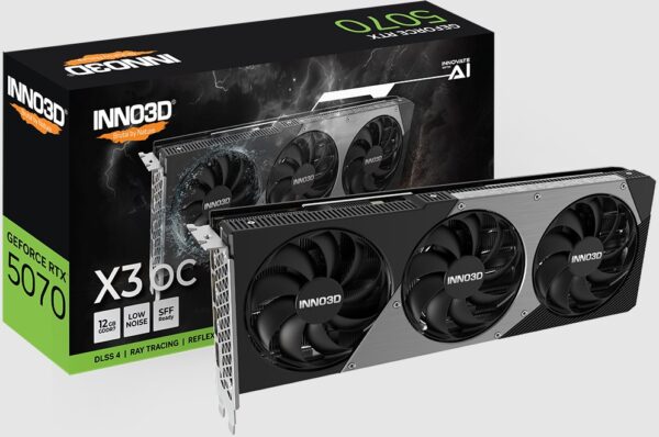 GPU INNO3D GEFORCE RTX 5070 X3 OC 12GB 192BITS GDDR7 N50703-12D7X-195064L