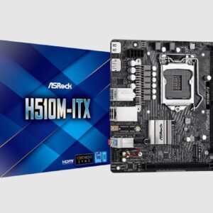 PLACA MAE ASROCK MINI ITX H510M-ITX LGA1200 2XDDR4 (64GB),PCIE X16,4X SATA,M.2 SATA E NVME, HDMI, DP, USB 2X 3.2, 2X 2.0