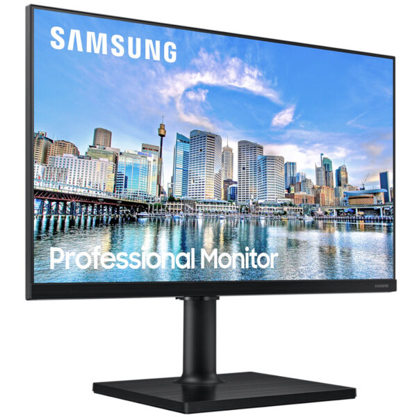 MONITOR SAMSUNG 24" FULL HD 75HZ IPS AJUSTE DE ALTURA ROTAÇÃO INCLINAÇÃO HDMI DP USB FREESYNC - LF24T450FQLMZD