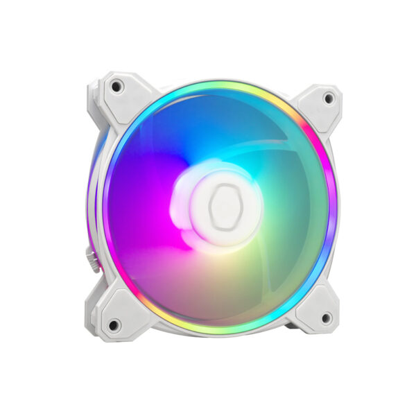 FAN PARA GABINETE MASTERFAN MF120 HALO 2 RGB 120MM - BRANCO - MFL-B2DW-21NP2-R2