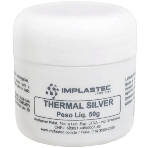 PASTA TERMICA THERMAL SILVER POTE 50G (8 UNIDADES)