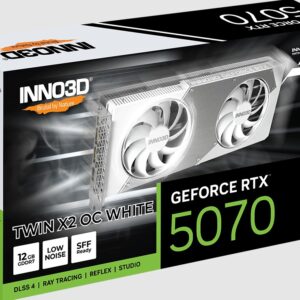 GPU INNO3D GEFORCE RTX 5070 TWIN X2 OC WHITE 12GB 192BITS GDDR7 N50702-12D7X-195064W