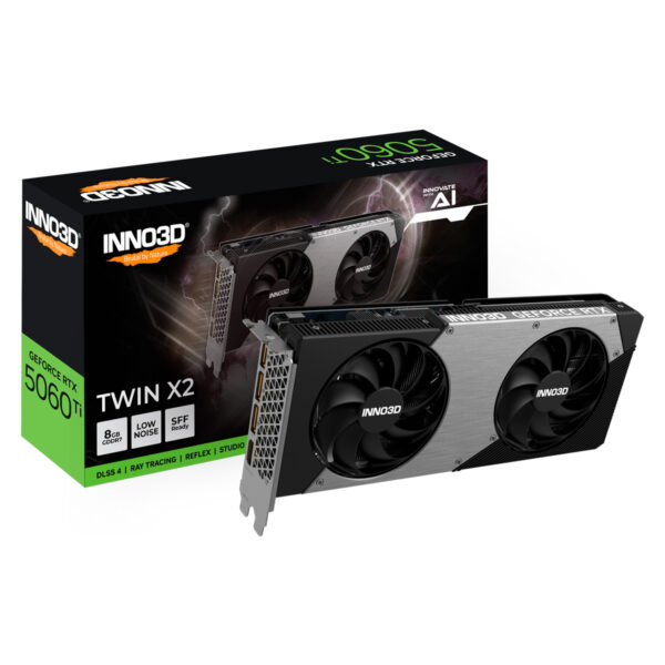 GPU INNO3D GEFORCE RTX 5060 TI 8GB 128BITS GDDR7 TWIN X2 N506T2-08D7-193075N