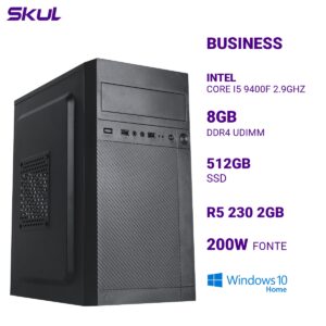 COMPUTADOR B500 CORE I5 9400F 2.9GHZ MEMÓRIA 8GB DDR4 SSD 512GB R5 230 2GB FONTE 200W WINDOWS 10 HOME